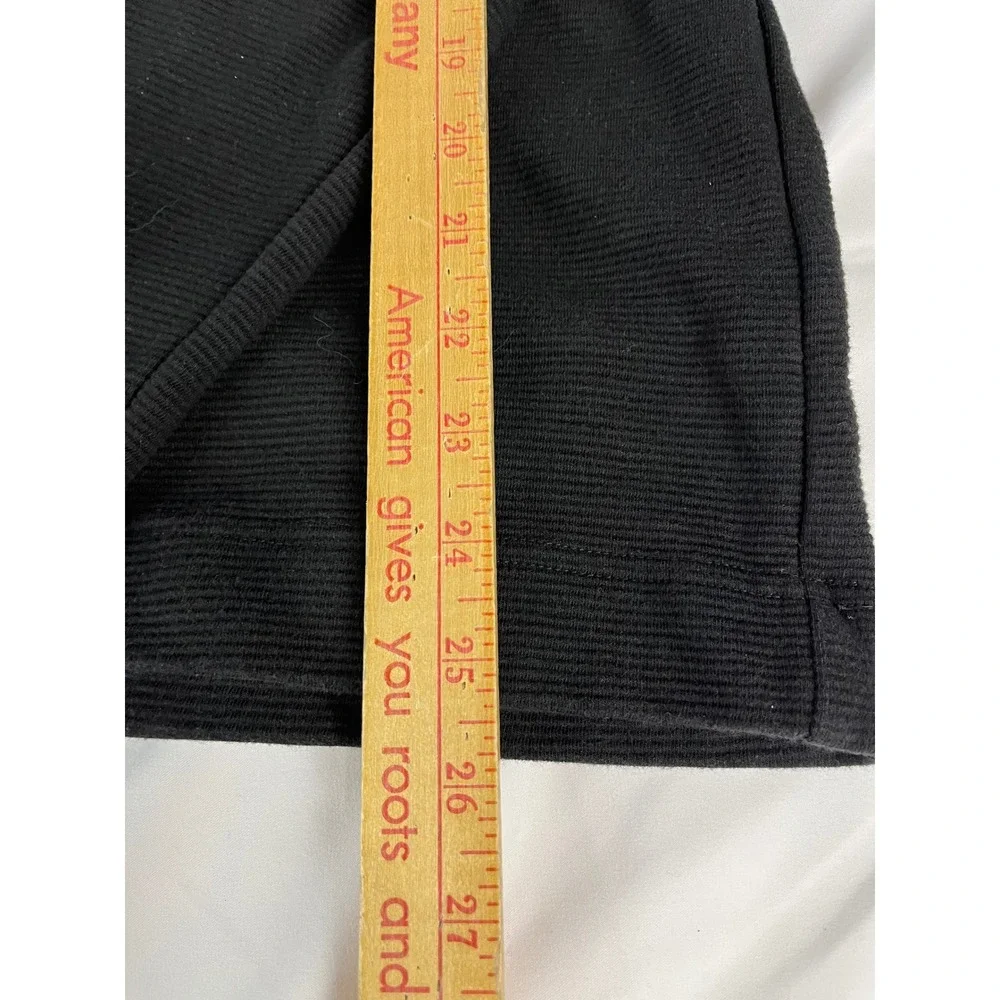 Van Heusen Mens Medium Black 1/4 Zip Pullover Classic Fit‎ Ribbed Long Sleeve